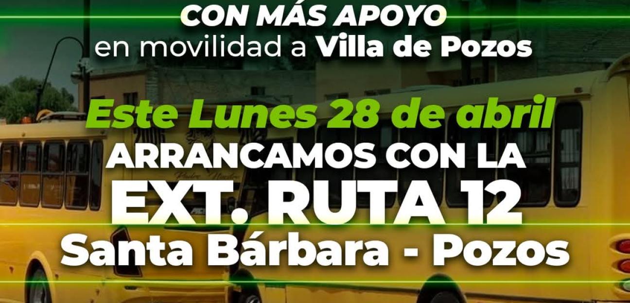 VILLA DE POZOS MEJORA MOVILIDAD CON AMPLIACIÓN DE RUTAS DE TRANSPORTE PÚBLICO
