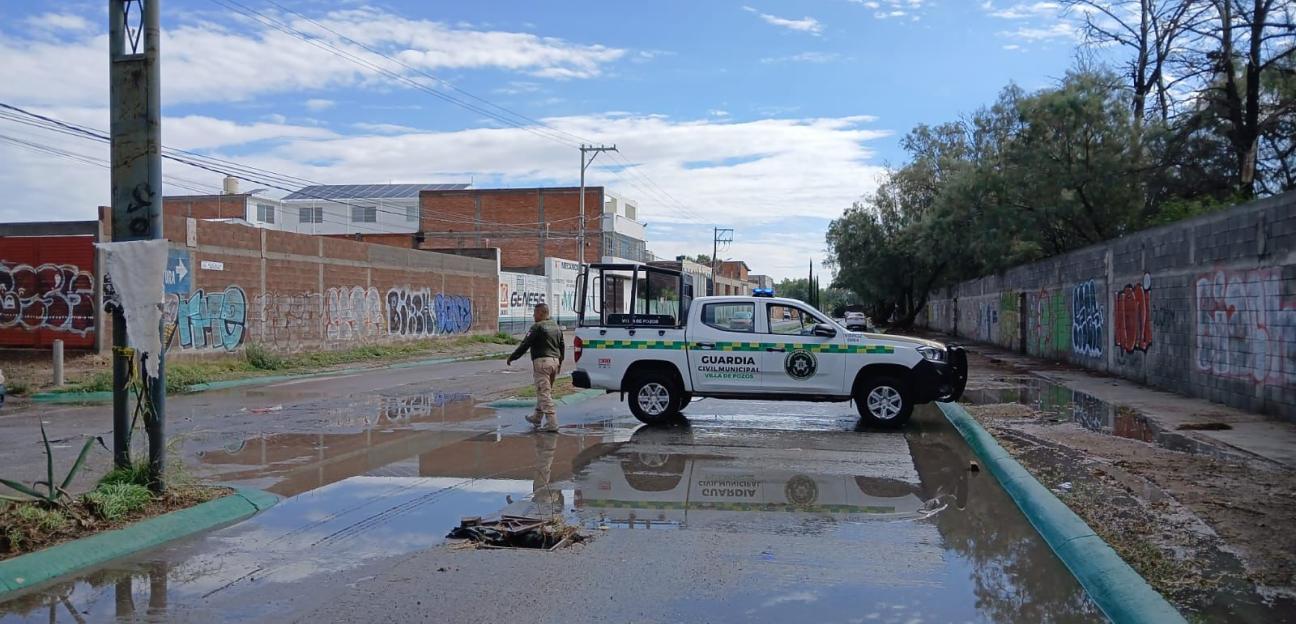 VILLA DE POZOS ATIENDE AFECTACIONES POR LLUVIAS INTENSAS