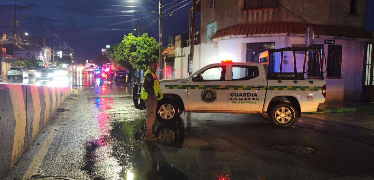VILLA DE POZOS INTENSIFICA RECORRIDOS DE SEGURIDAD ANTE LLUVIAS 