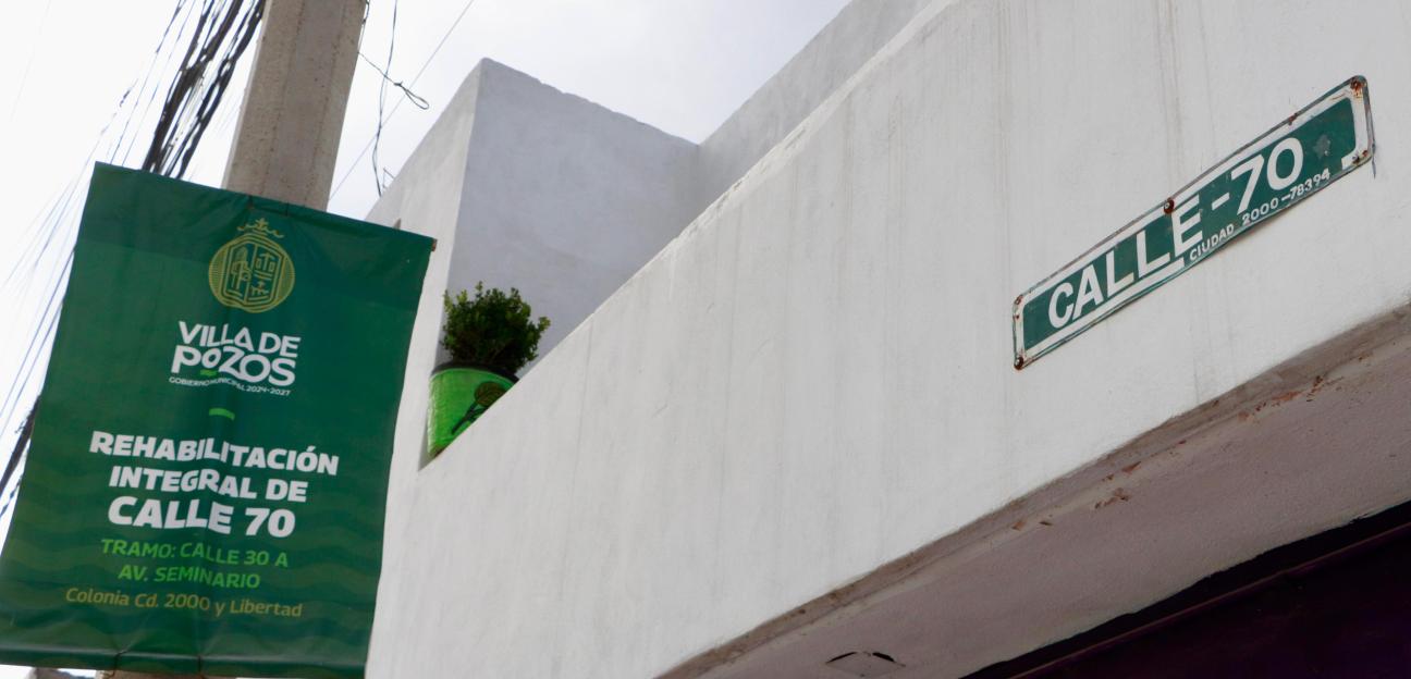 AVANZA REHABILITACIÓN DE CALLE 70 EN VILLA DE POZOS