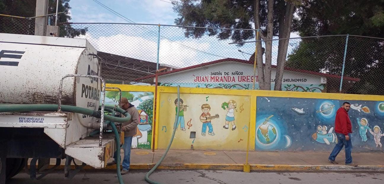 VILLA DE POZOS GARANTIZA AGUA POTABLE EN PLANTELES EDUCATIVOS