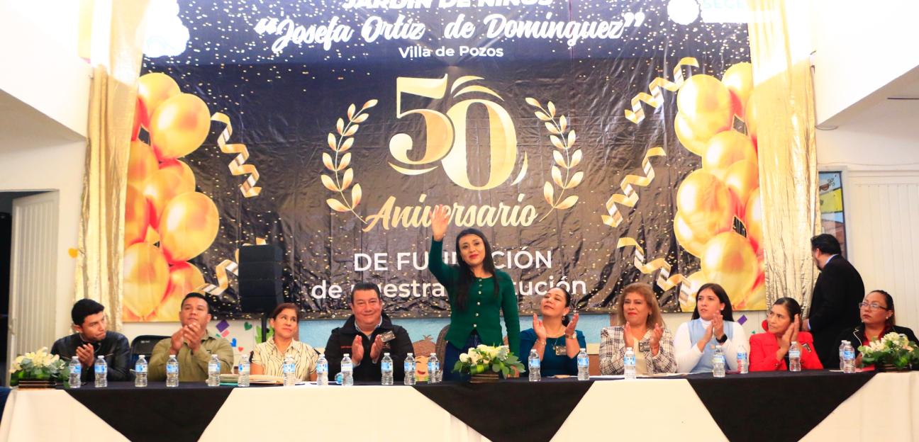 CELEBRA VILLA DE POZOS EL 50 ANIVERSARIO DEL JARDÍN DE NIÑOS JOSEFA ORTIZ DE DOMÍNGUEZ