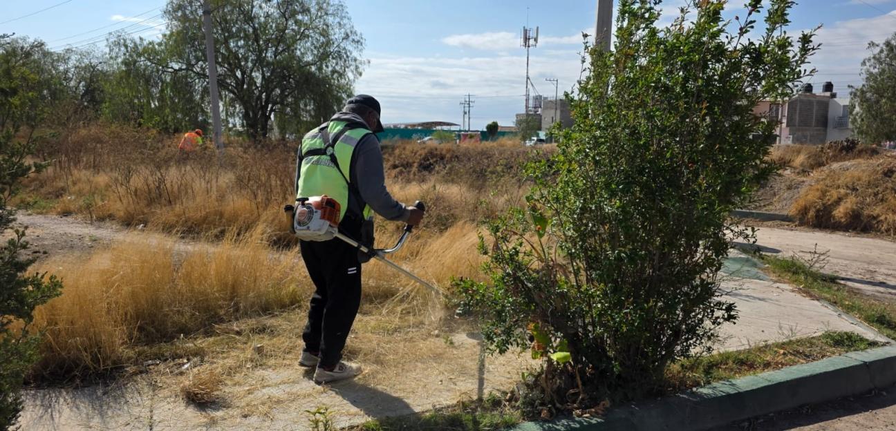 VILLA DE POZOS IMPULSA LIMPIEZA Y REHABILITACIÓN DE ÁREAS VERDES