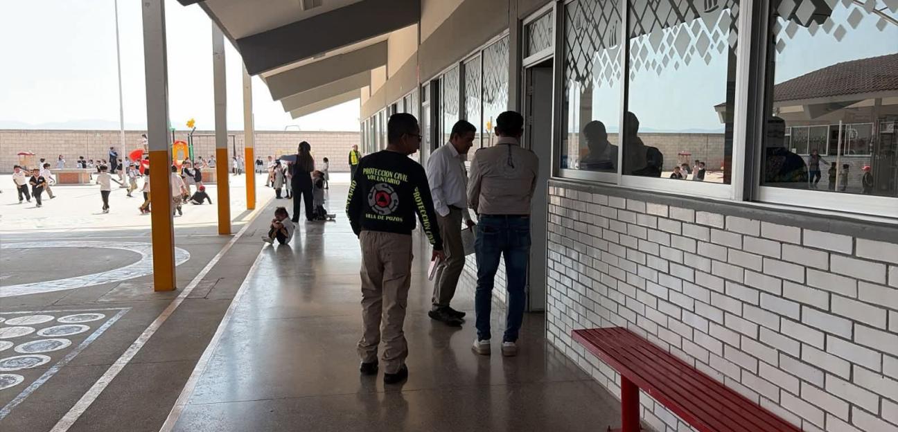 REFUERZAN MEDIDAS DE SEGURIDAD EN ESCUELAS DE VILLA DE POZOS