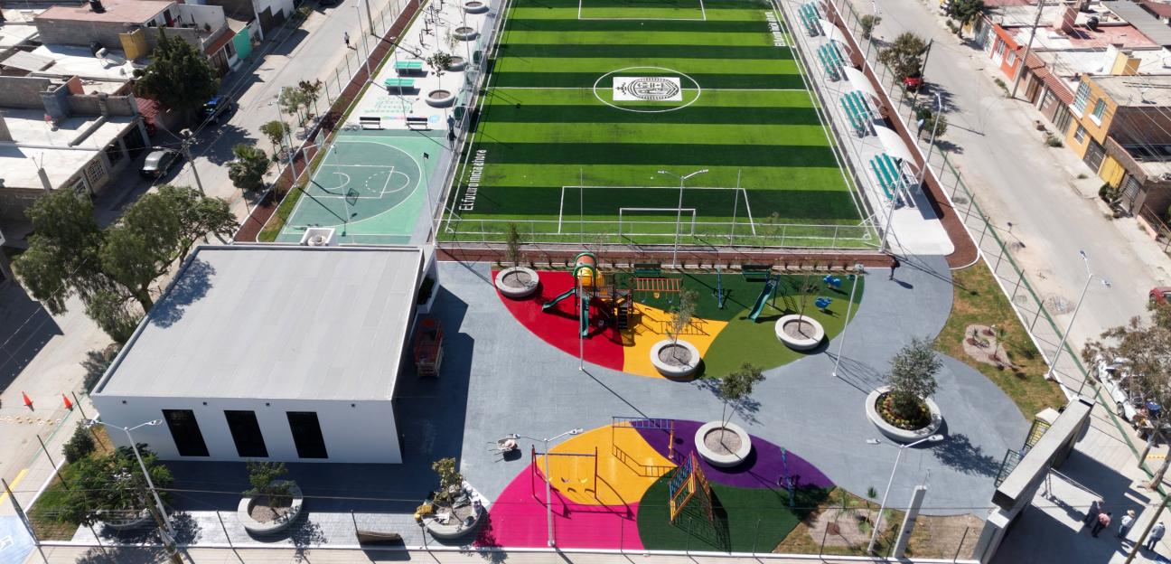 AVANZA VILLA DE POZOS EN REHABILITACIÓN DE PLAZAS Y ÁREAS RECREATIVAS