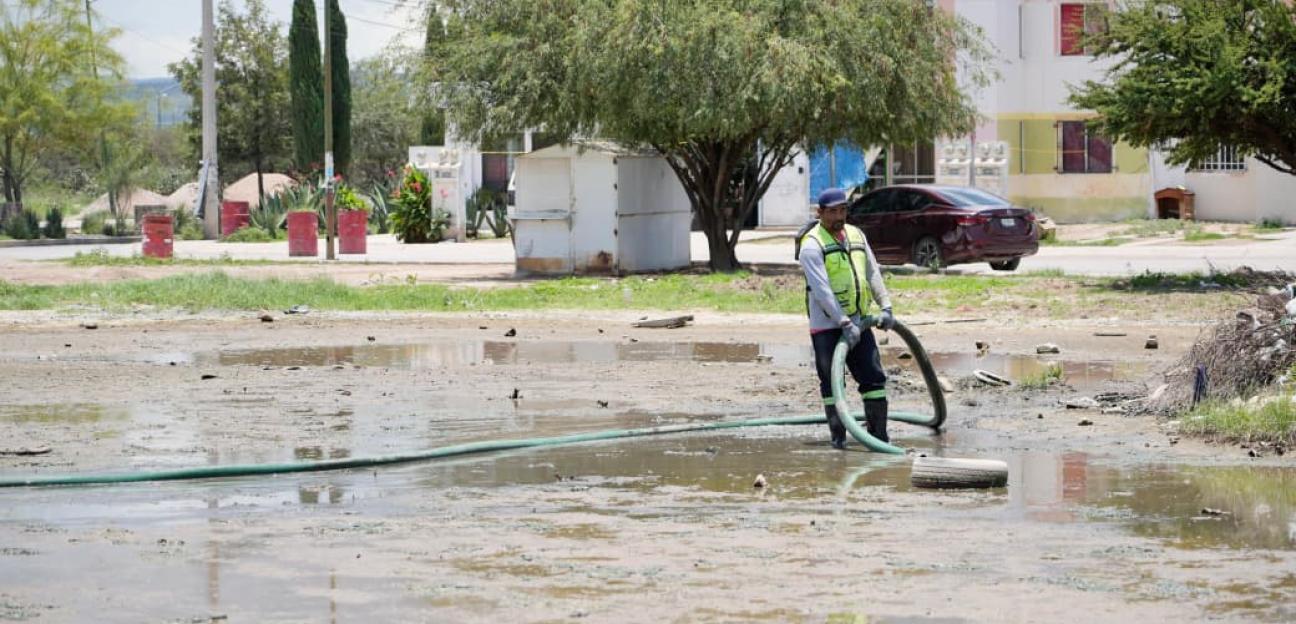 VILLA DE POZOS REFUERZA MANTENIMIENTO DE LA RED SANITARIA ANTE TEMPORADA DE LLUVIAS