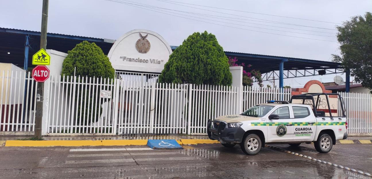 VILLA DE POZOS MANTIENE VIGILANCIA PREVENTIVA EN ESCUELAS