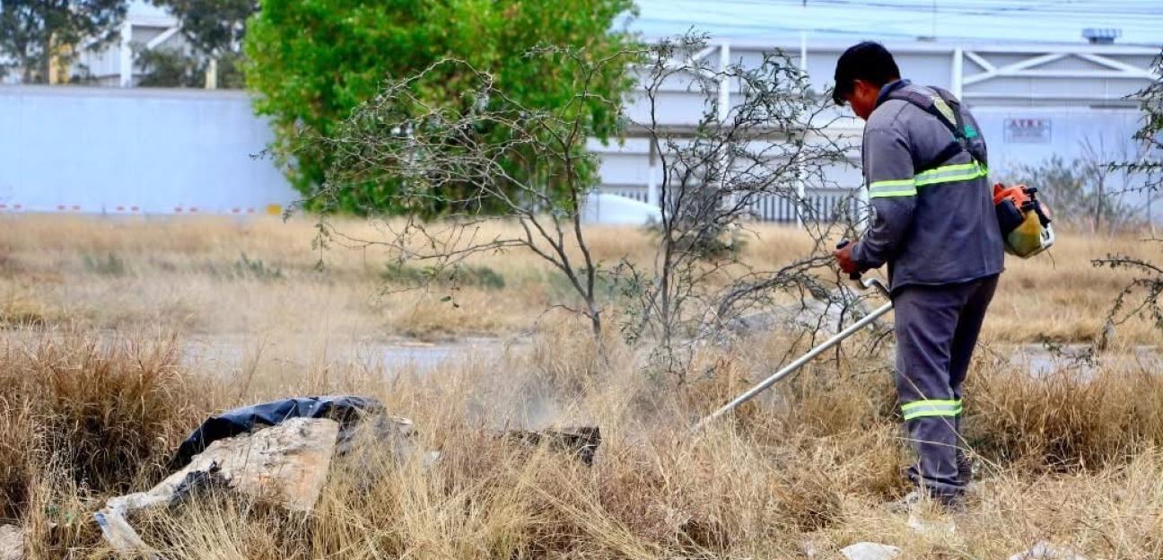 DIRECCIÓN SE SERVICIOS MUNICIPALES MANTIENE EN ÓPTIMAS CONDICIONES LOS ESPACIOS VERDES DE VILLA DE POZOS