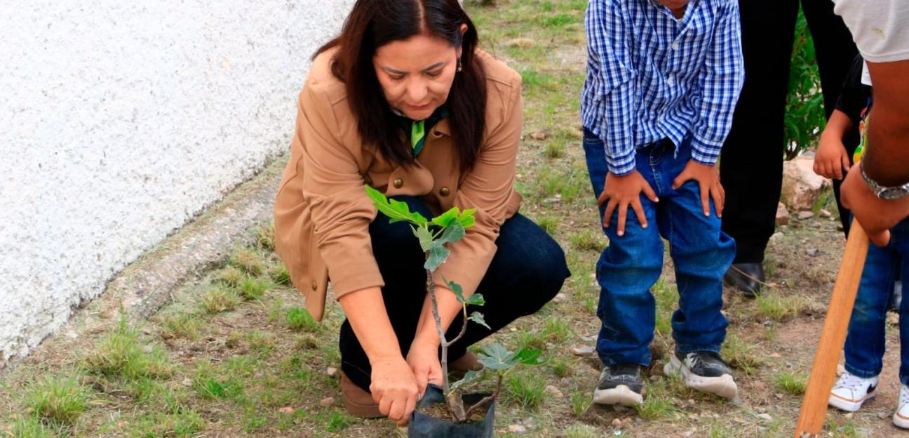VILLA DE POZOS LLEVA A CABO JORNADA DE REFORESTACIÓN DEL CENTRO EDUCATIVO TEPEU