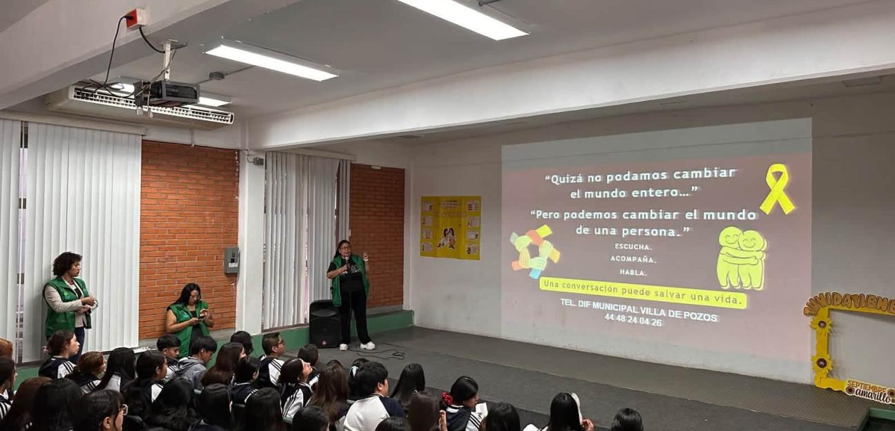 VILLA DE POZOS MANTIENE PLÁTICAS CON LAS JUVENTUDES SOBRE LA PREVENCIÓN DEL SUICIDIO