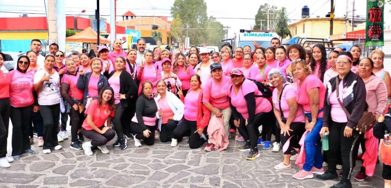 VILLA DE POZOS CAMINA POR LA PREVENCIÓN DEL CÁNCER DE MAMA